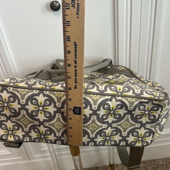 Petunia Pickle Bottom Gray and Yellow Tote Bag Backpack with Chic Design - Picture 11 of 14